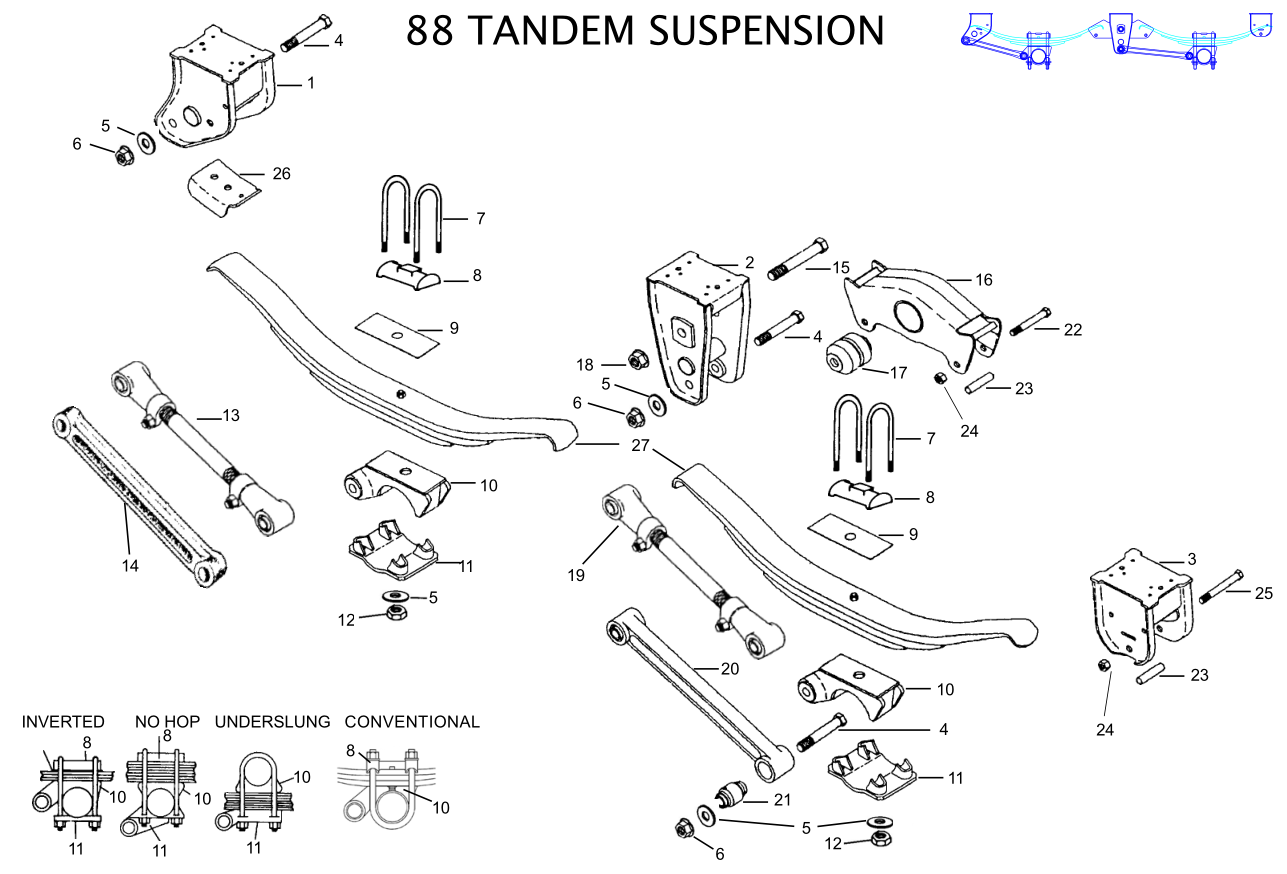 Landd HUTCH 9700 Trailer Suspension Twoaxles Suspension HUTCH Buy